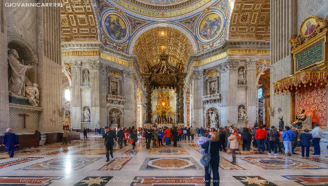St. Peter's view of the canopy from the nave