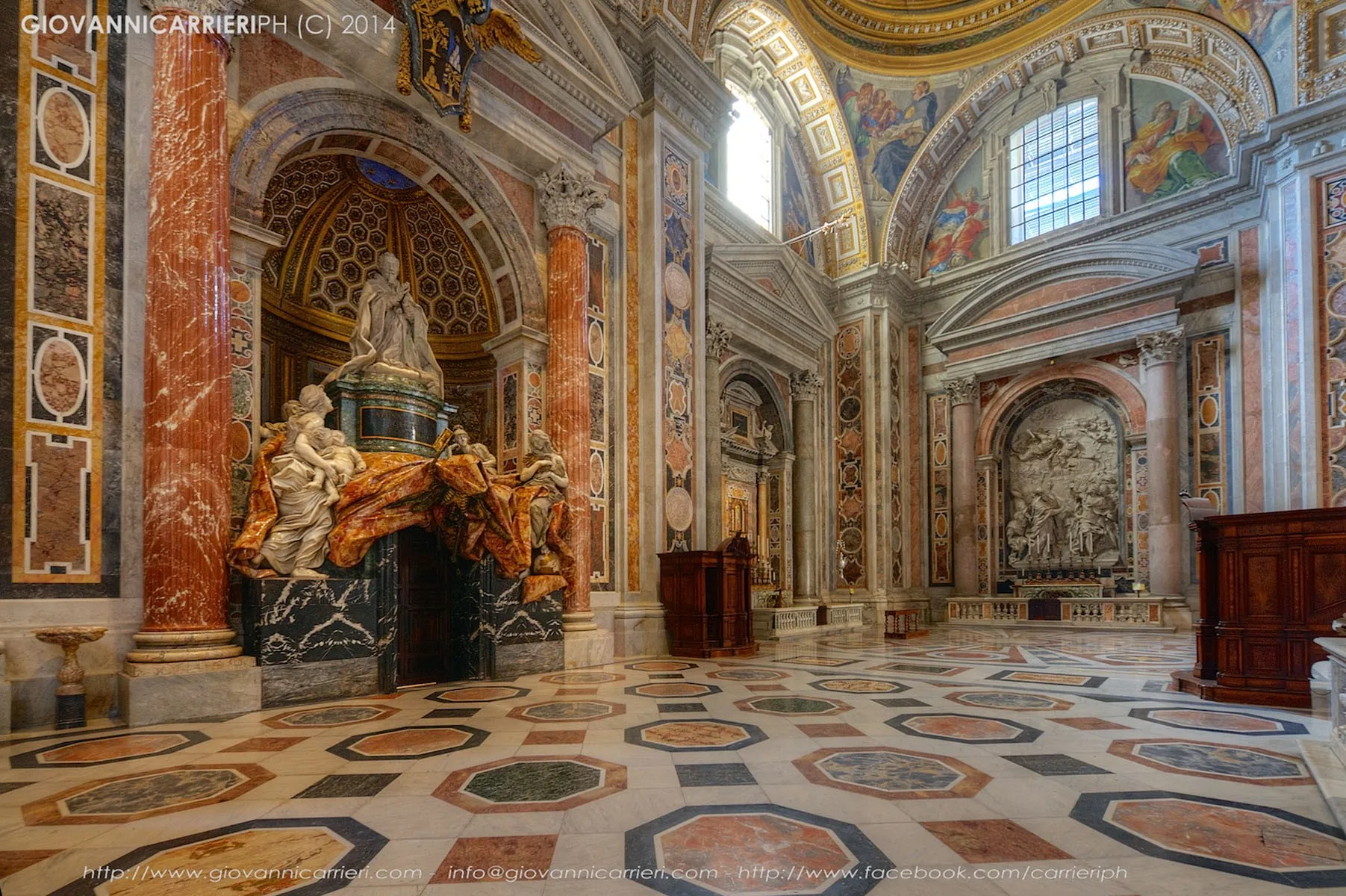 La tomba di Papa Alessandro VII in San Pietro