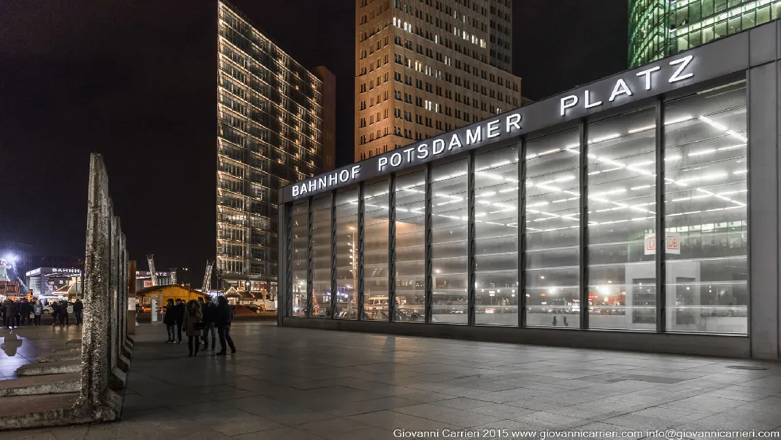 The metro station at Potsdamer Platz
