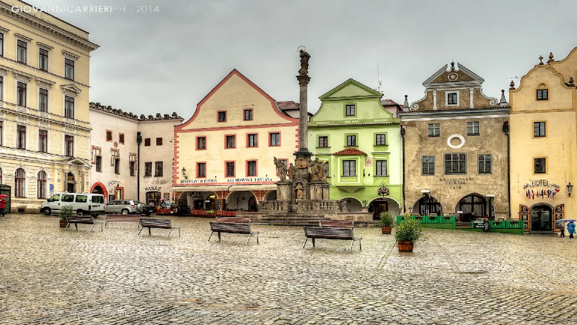 La piazza principale di Český Krumlov