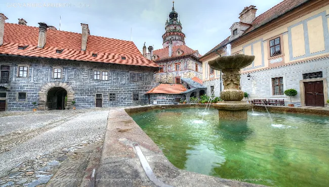 The tower and the square of the Castle Český Krumlov
