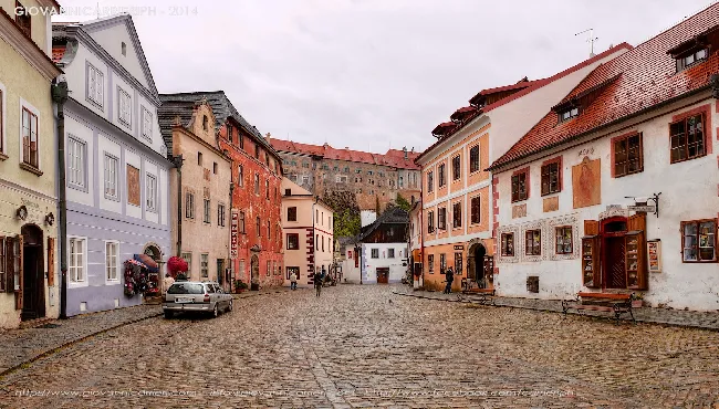 Typical streets of Český Krumlov