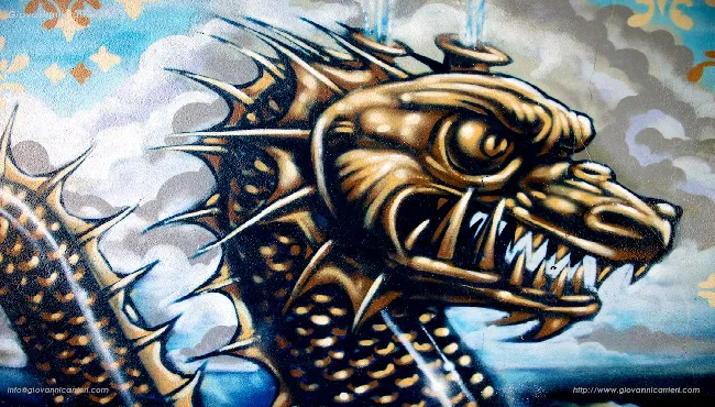 Grafiti of Snake in Bristol