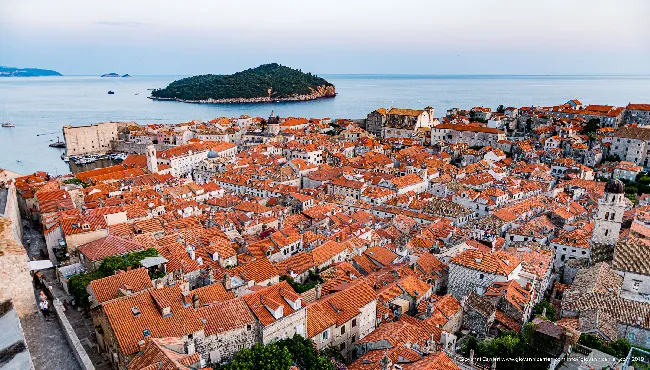 Il borgo visto dalla torre più alta della cinta muraria - Dubrovnik