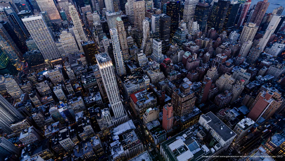 La 5a avenue vista dall'87 piano dell'Empire State Building