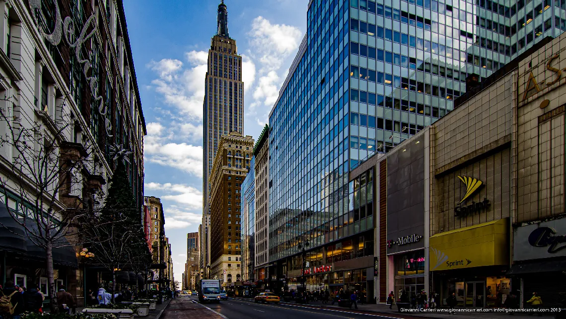 Empire State building visto dalla 34esima strada