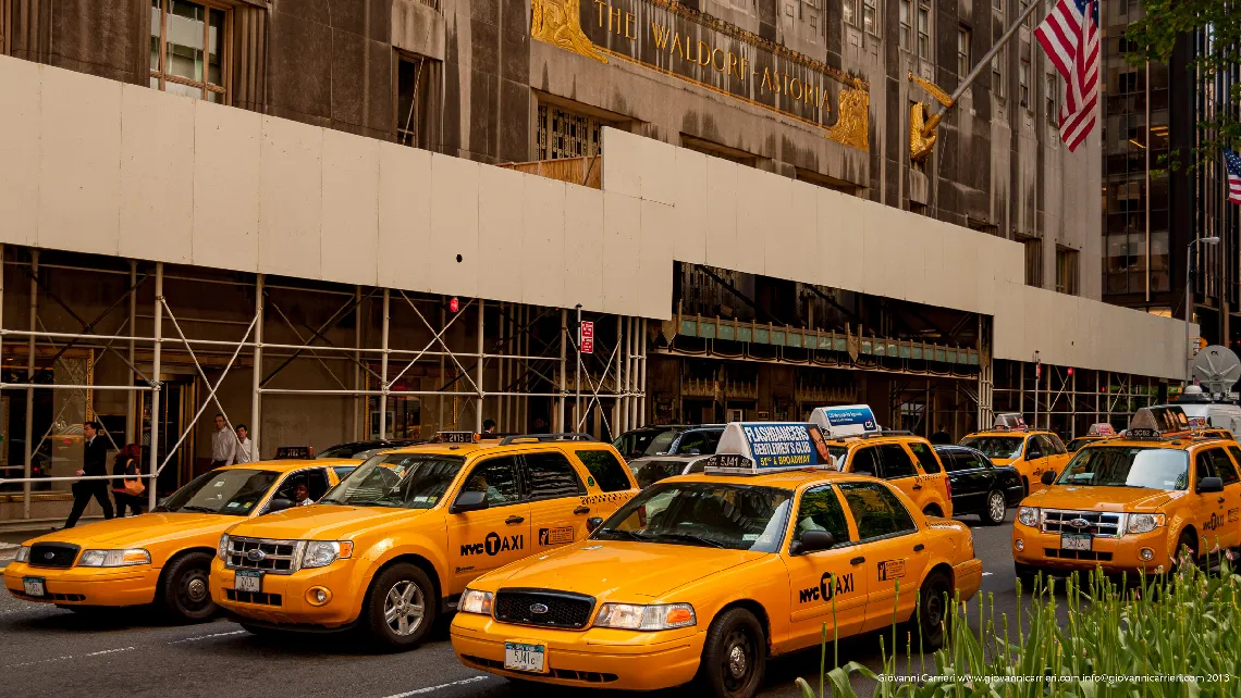 Manhattan and yellow cabs