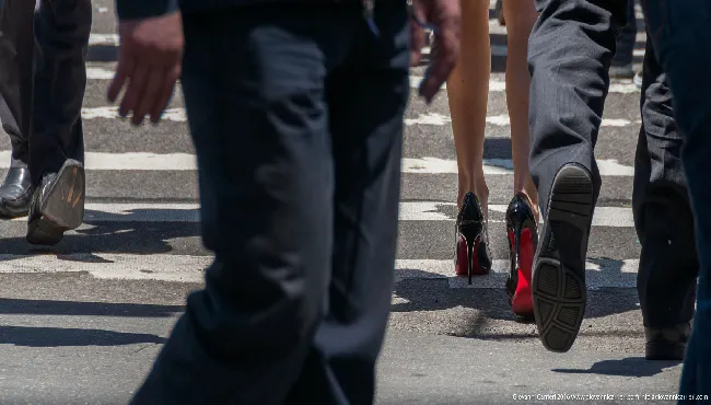 The Louboutin shoes on 5th street
