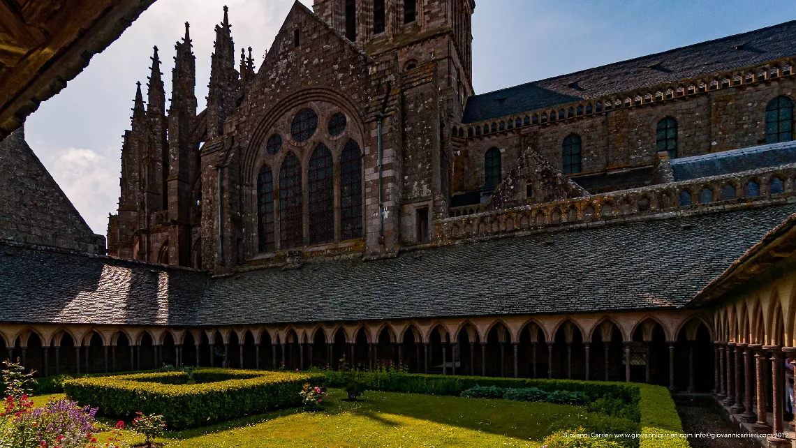 The cloister of the Abbey of St. Michael the Archangel Mont St Michel
