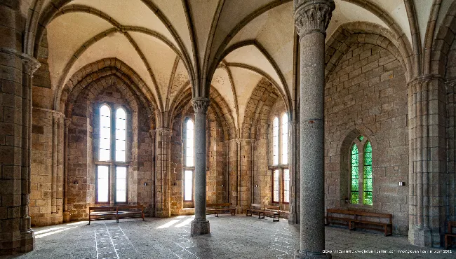 dentro l'Abbazia di Mont-Saint-Michel