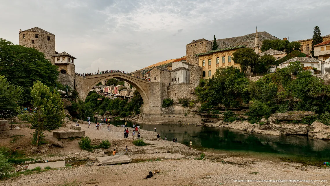 the Mostar bridge