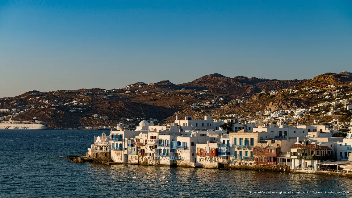 The sea of Chora and its landscape - Mykonos