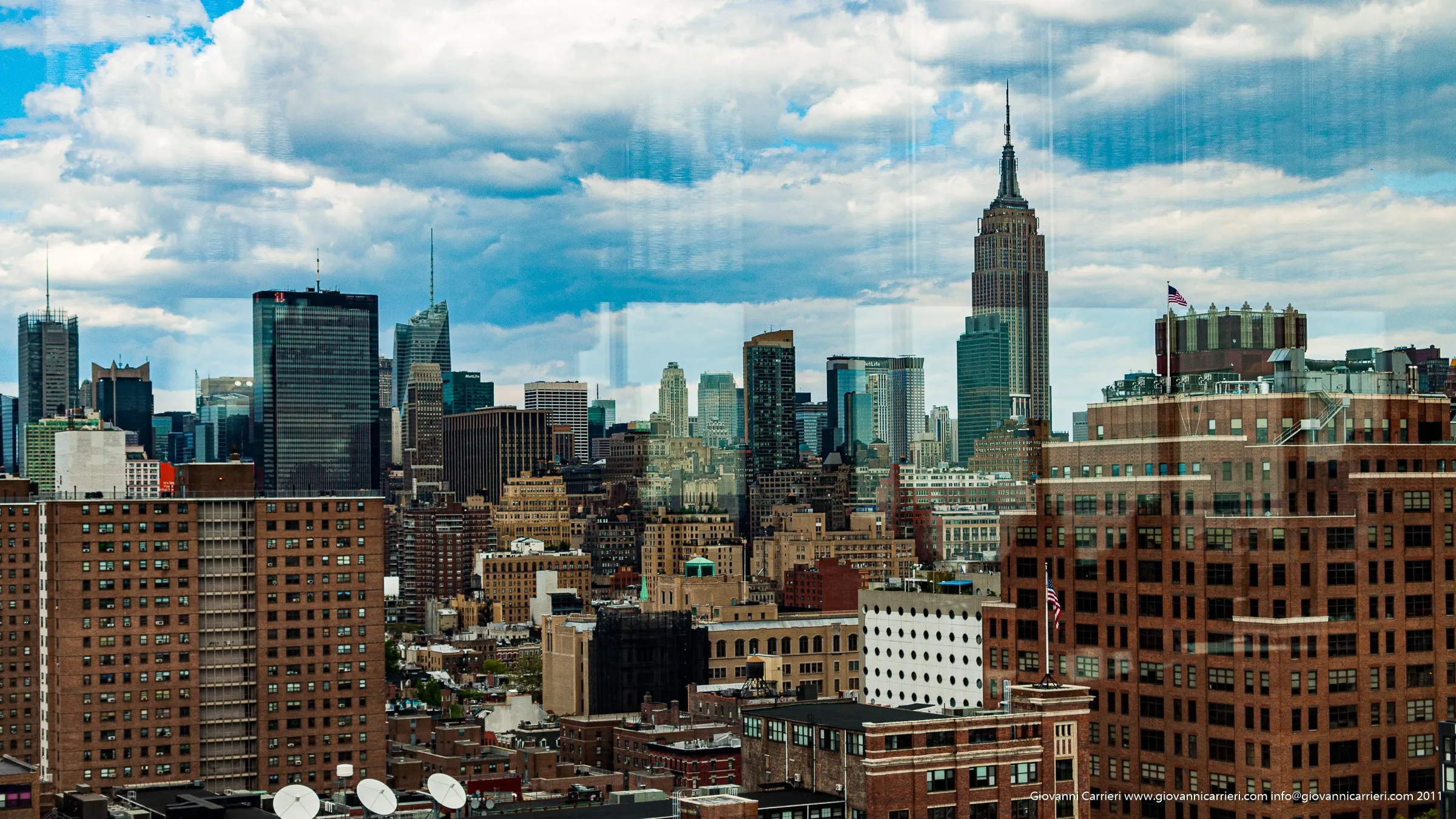 Skyline di Manhattan con l'Empire State Building