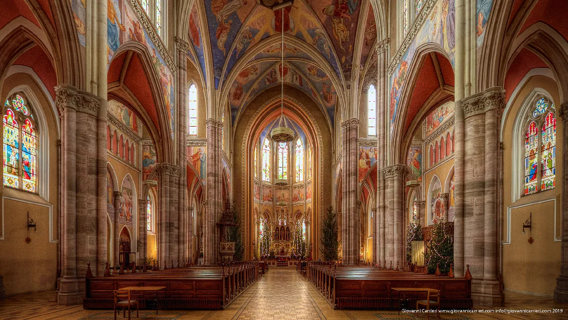 Inside the Co-Cathedral of St. Peter and Paul in Osijek