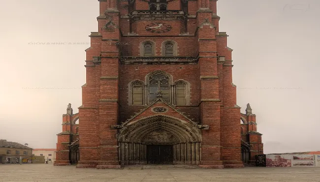 The facade of Osijek Co-Cathedral