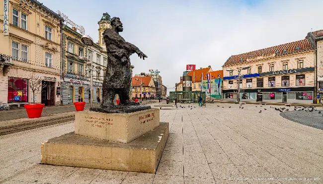 Ante Starcevic Square in Osijek city center