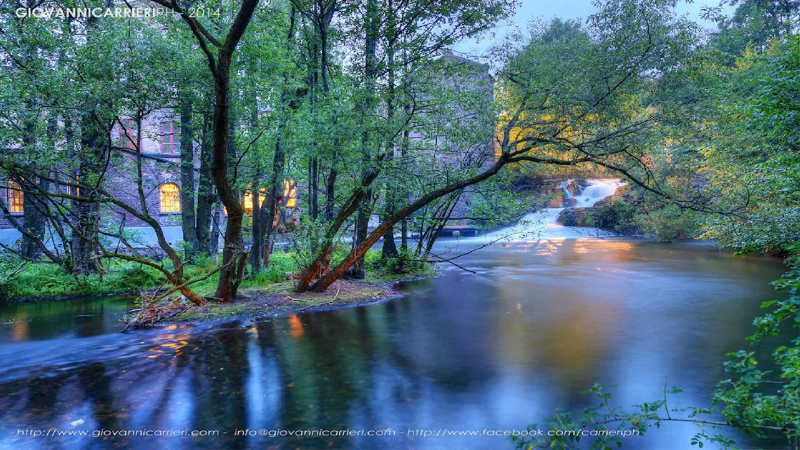 Il fiume Akerselva e le sue cascate. Oslo