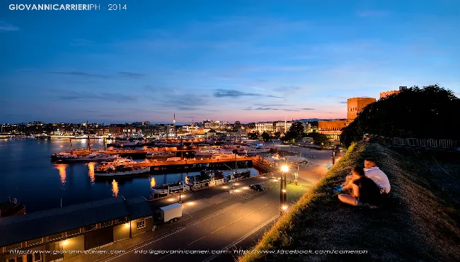 Il panorama del centro di Oslo. Aker Brygge