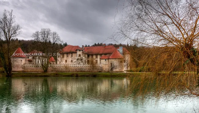 The Otocec castle, and the river Krka - Slovenia