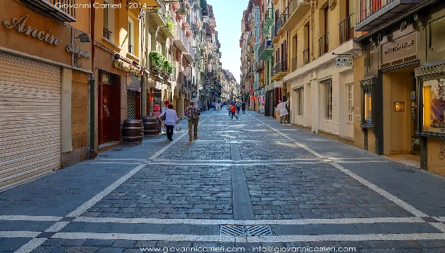 Calle Estafeta in the old town of Pamplona