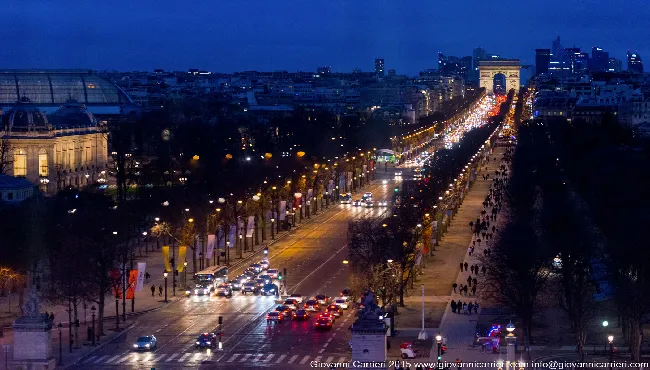 Avenue des Champs-Elysees in the Evening, Paris