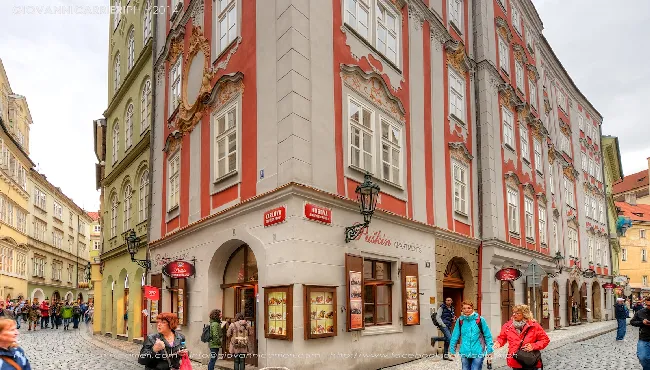 Intersection between Husova street and Karlova street - Prague