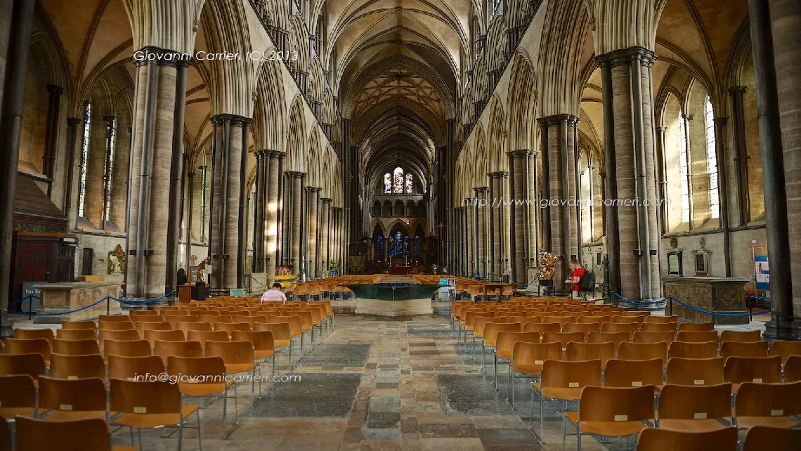 Central nave of Salisbury Cathedral