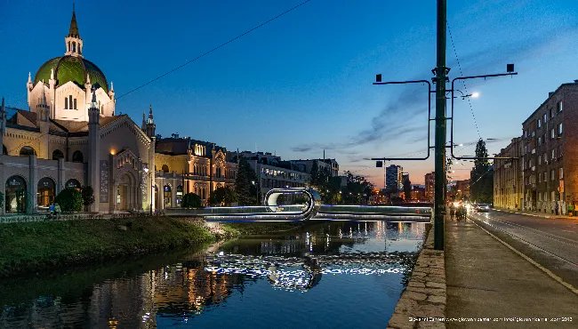 Ponte Festina Lente e Accademia delle Belle Arti a Sarajevo