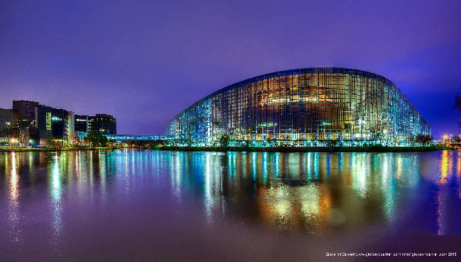 Night view of the European Parliament - Strasbourg
