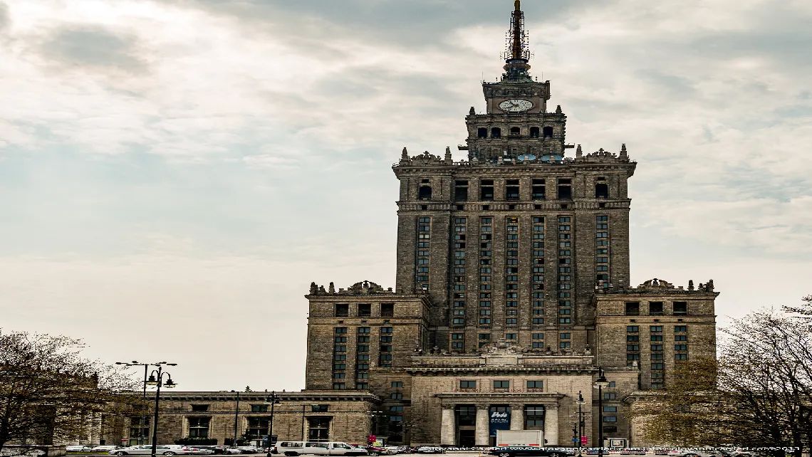 The Palace of Culture and Science, built by Joseph Stalin