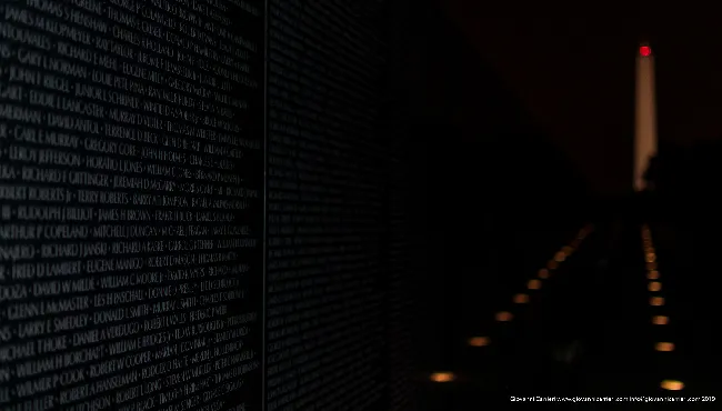 Memoriale dei Veterani del Vietnam di Notte, Washington DC