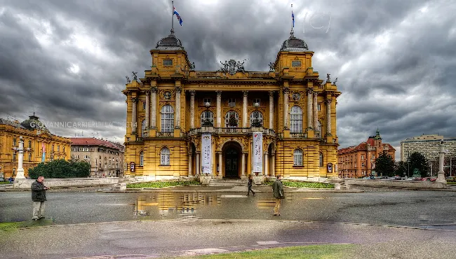 Croatian National Theatre Facade, Zagreb