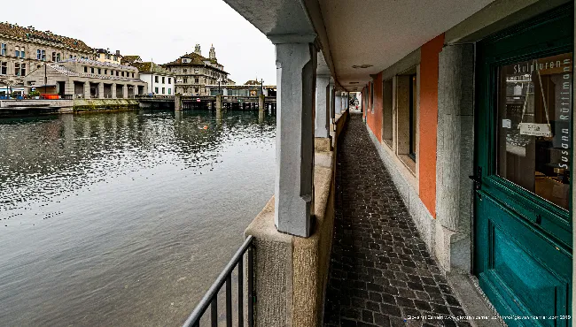 Covered Gallery on the Limmat River, Zurich